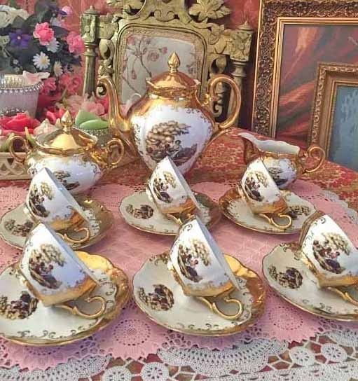 POLSPOTTEN Grandpa thee kop en schotel set van 4