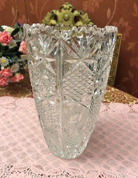 verkeer maximaliseren Gelijk Antieke kristallen vaas geslepen bloem en fruit voor decoratie /  verzameling - Glas en Kristal - Westenhof
