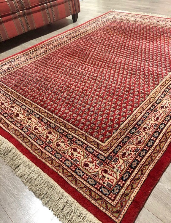 bed Concessie Slovenië Handgeknoopt mir perzisch tapijt/vloerkleed wol sarough vintage 250x170 cm  - rood - Tapijten / Vloerkleden - Westenhof