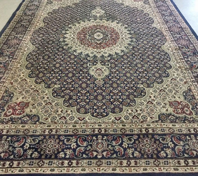Whirlpool ademen Odysseus Vintage oosterse vloerkleed/perzisch tapijt wol tabriz, bruin,groen met  blauw 300x200 cm - Tapijten / Vloerkleden - Westenhof