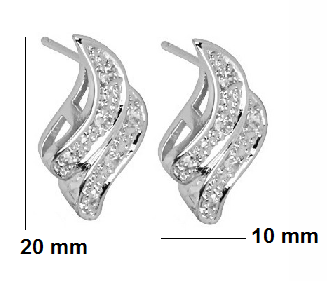 18k white  oorbellen knopjes