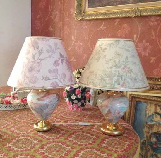 2 lampen bloem goud 9