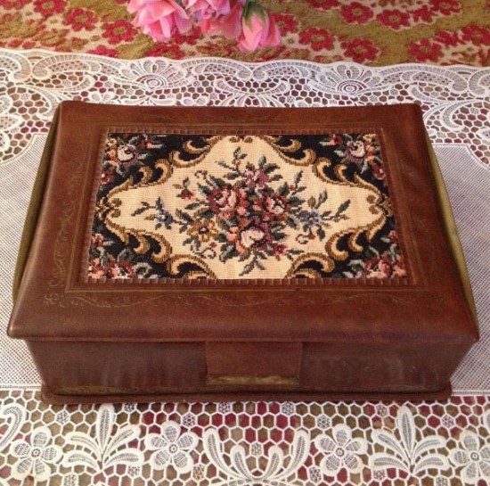 Antieke doos leer 2   home