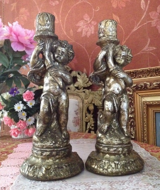 Beelden kandelaars 2 antiek 1