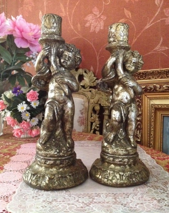 Beelden kandelaars 2 antiek 2