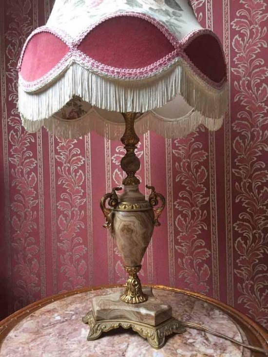 Brocante tafellamp antiek 2