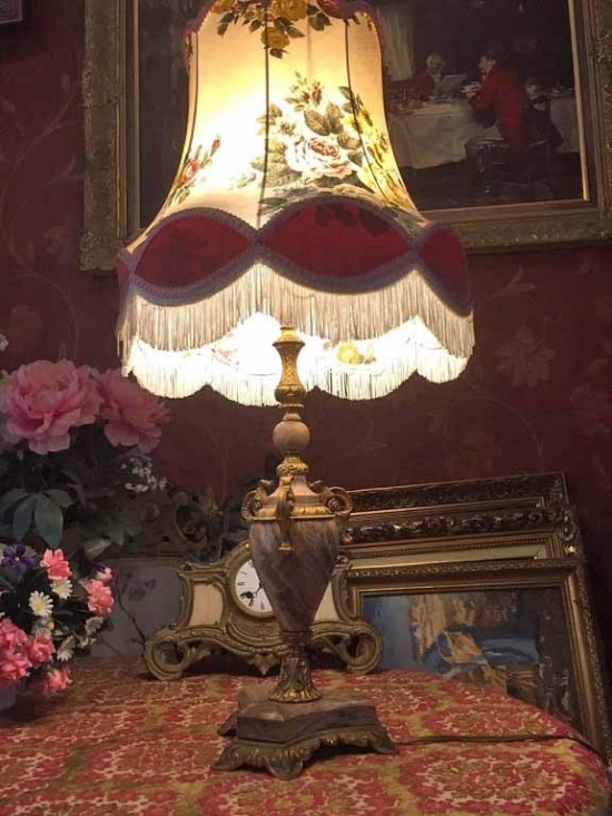 Brocante tafellamp antiek 7