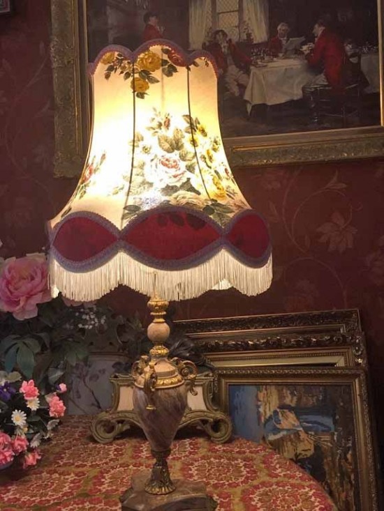 Brocante tafellamp antiek 8