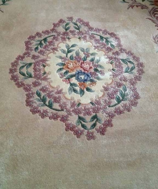 Chinees tapijt creme vloerkleed zijde 7