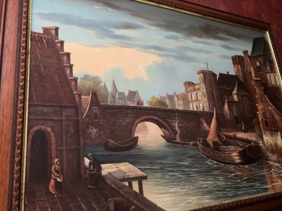 Ds1017  schilderij oude stad 4