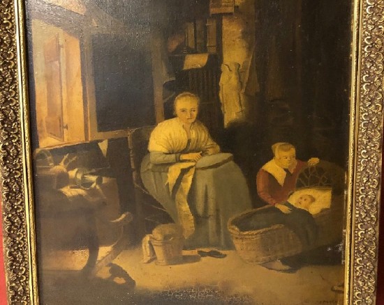 Ds1032 oude kust schilderij antiek 15   1