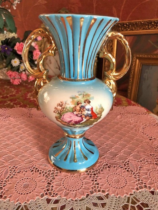 Dv p5010 vaas porselein blauw