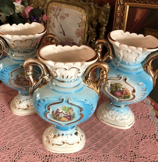 Dv p5013  brocante barok porseleinenvazen 11