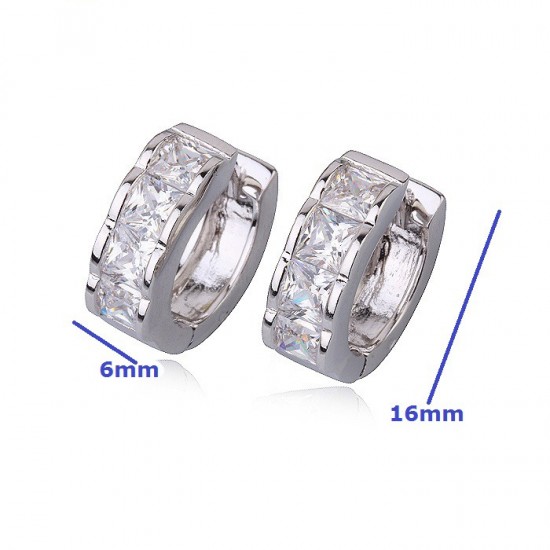 Dwo6561 witgouden oorbellen creolen met zirkonia 2