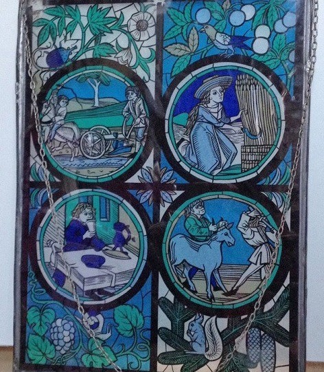 Glas in lood blauw 44x32 cm 1   home   kopie 0