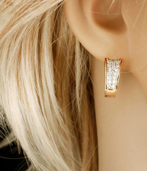 Gmj5961 gouden oorbellen met zirkonia