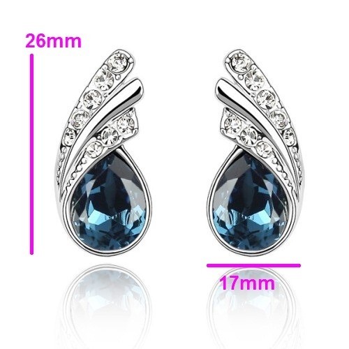 Juwelier set kristal blauw 3