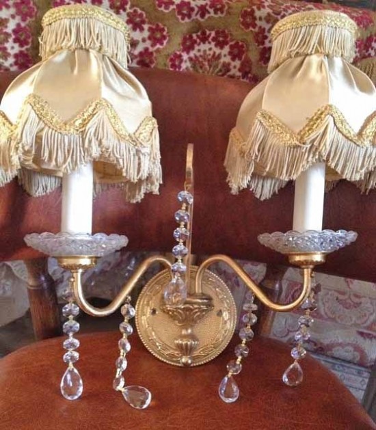 Kristallen wandlamp 2 lampenkap 2