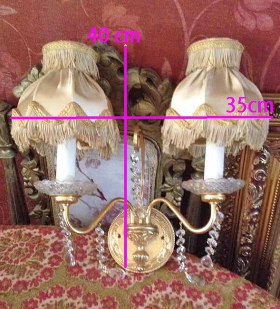 Kristallen wandlamp 2 lampenkap 5   kopie
