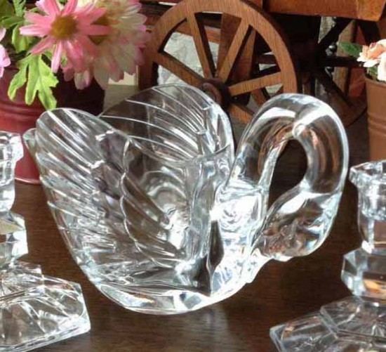 Kristallen zwaan en kandelaar 1   kopie