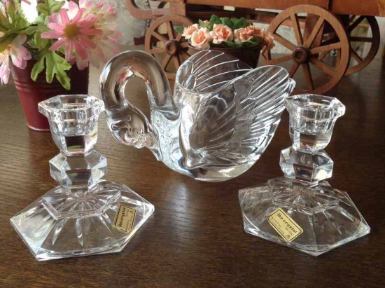 Kristallen zwaan en kandelaar 3