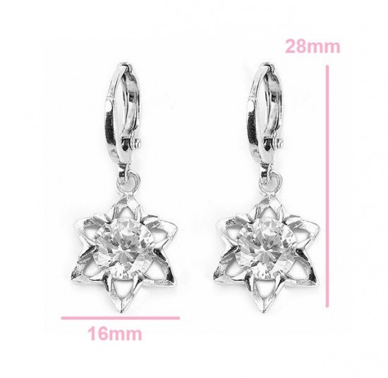 Od2025 oorbellen hangers ster witgoud   1