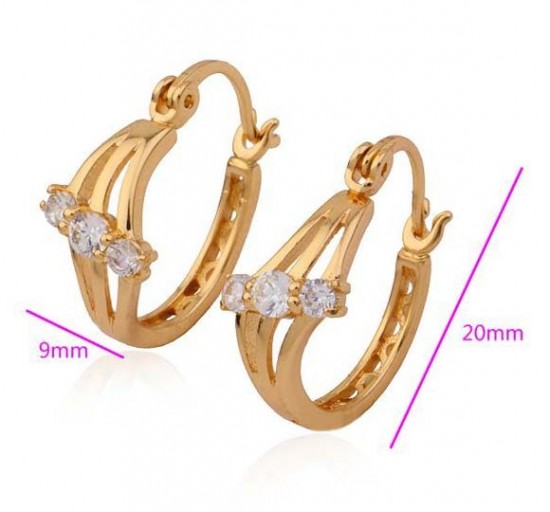 Od2026 18k creolen goud met zirkonia 13