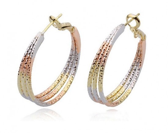 Od2037 14k tricolor oorringen 7