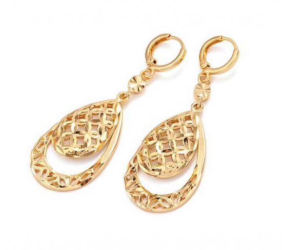 Od2041 oorhangers goud