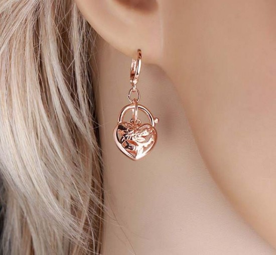 Od2072  oorbellen rose goud 2