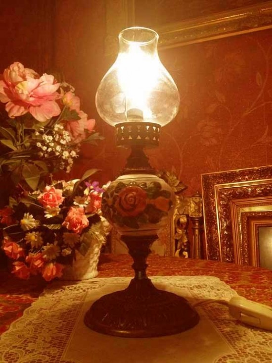 Olie tafellamp antiek italiaans 4 0