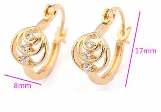 Oorbellen 18k goudverguld met zirkonia  id od2022 1