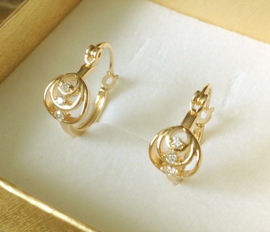 Oorbellen 18k goudverguld met zirkonia  id od2022 3