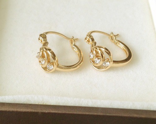 Oorbellen 18k goudverguld met zirkonia  id od2022 4