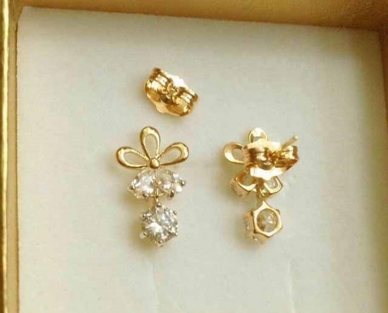 Oorbellen bloem zirkonia1