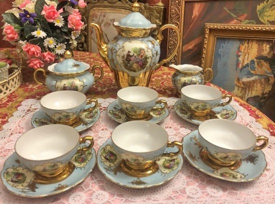 Sc1036 servies set  groen 1