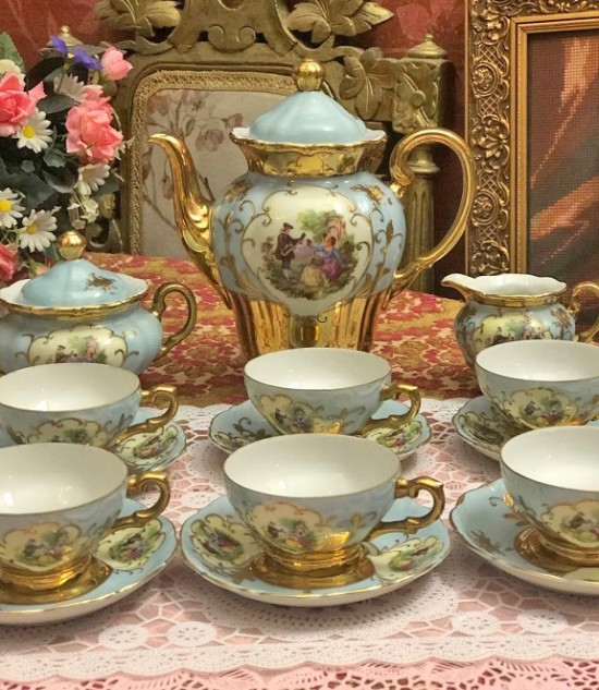 Sc1036 servies set  groen 3