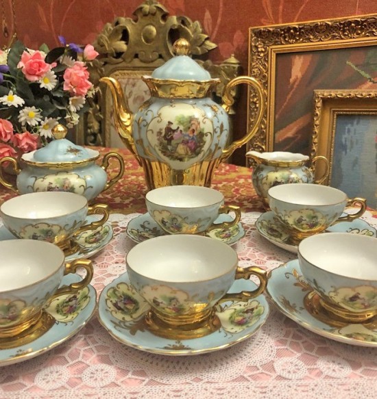 Sc1036 servies set  groen 4