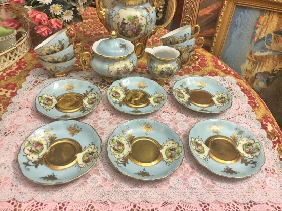 Sc1036 servies set  groen 7