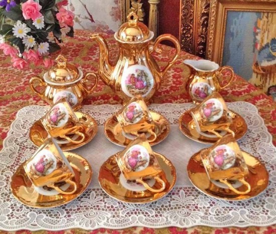 Servies compleet goud 2