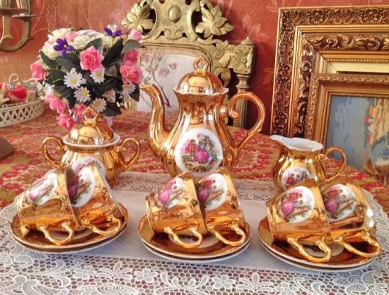 Servies compleet goud 3