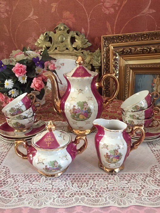 Servies compleet rood sc1028 24    wit