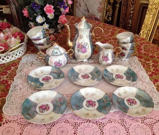 Servies groene set  3