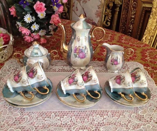 Servies groene set  4