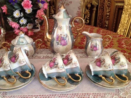 Servies groene set  5
