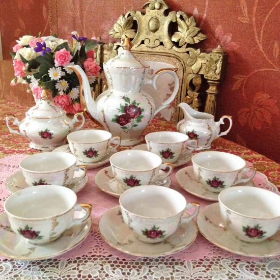 Servies wit parelmoer 3