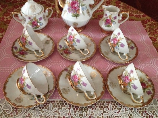 Servies wit rozen 5