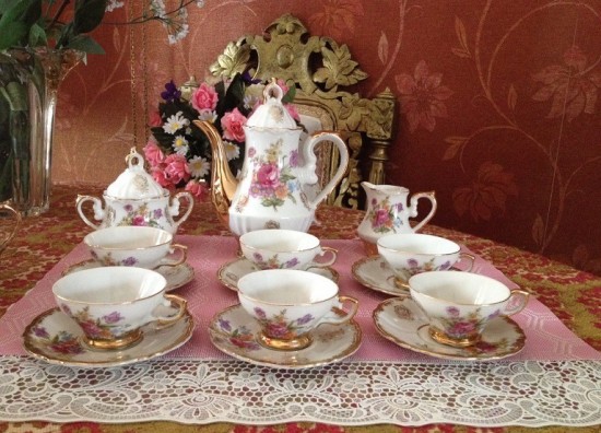Servies wit rozen 6