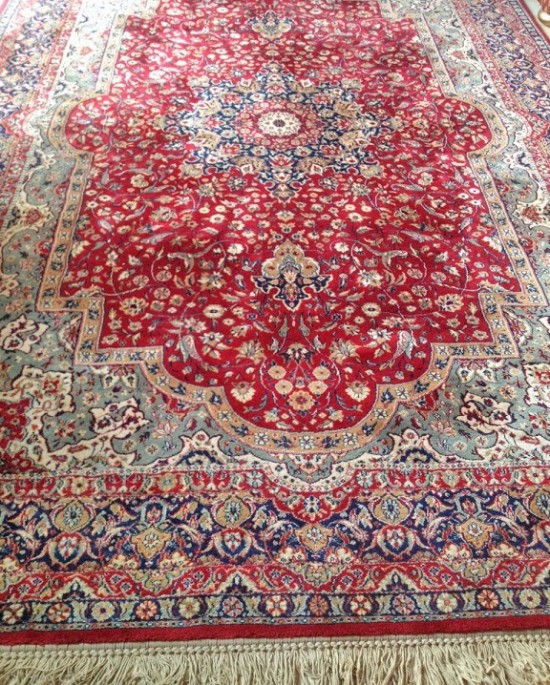 Tabriz wol perzisch tapijtvloerleed roodmintgroen 3 bij 2 m 2