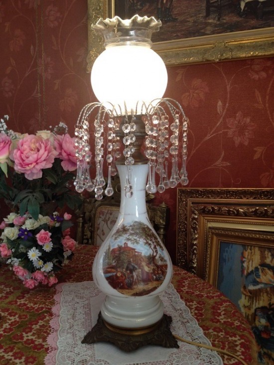 Tafellamp antiek 8 0